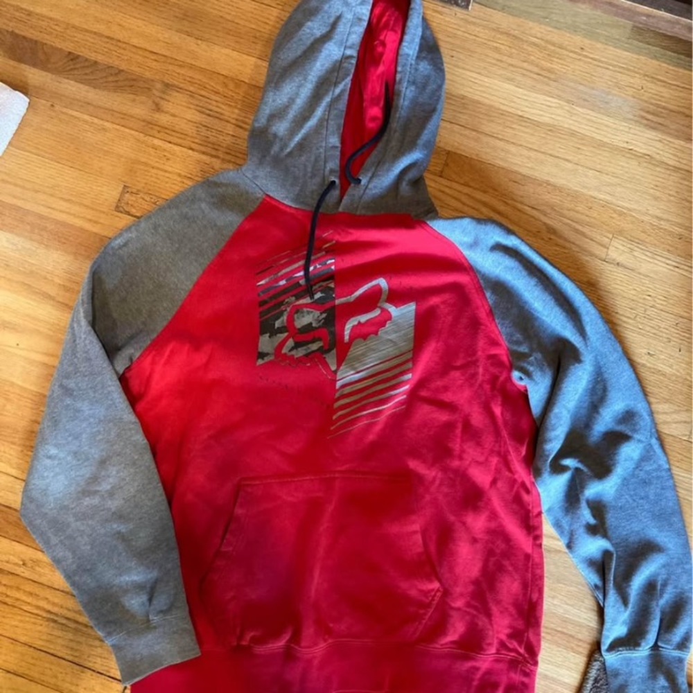 Fox Red and Gray Men's Hoodie